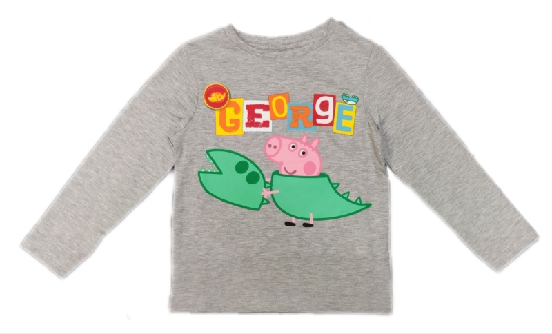 Peppa Wutz Langarmshirt für Jungen mit George - Peppas kleiner Bruder